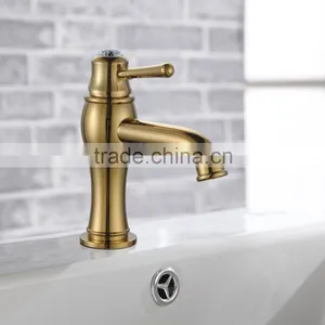 Gold Plated Single Handle Long Reach Bathroom Faucet thumbnail-1