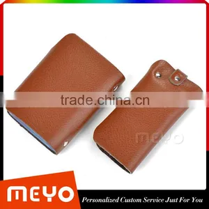 Cheap Split Soft Leather Card Organizer Bag With Keychain Holder thumbnail-3