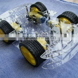 Smart Car Chassis 4WD 4 Wheel Drive Motor With Full Magnetic Encoder Tachometer thumbnail-1