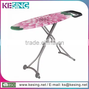 Oval Shape Adjustable Folding Mesh Top Iron Board With Wheels thumbnail-1