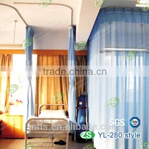 New Design Polyester Antibacterial Fireproof Hospital Medical Curtain thumbnail-2
