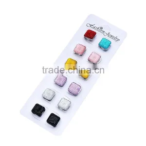 Crystal Gifts The New Muslim Scarf Accessories Mixed Colors Rhinestone Magnet Brooch PDJ0083 thumbnail-4