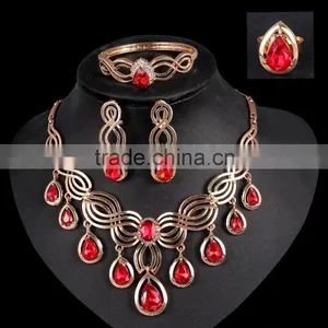 France Imitation Diamond Fake Gold Young Girls Gold Plated Fashion Jewelry Sets thumbnail-3