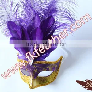 Purple Goose Feather PVC Venetian Fashion Mask Wholesale thumbnail-4