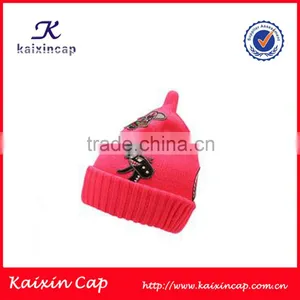 Special Embroidery High Quality Popular Fashion Colorful Winter Knitted Beanie Cap thumbnail-1