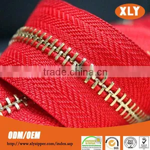 Manufacture Zipper Wholesale Fancy Design Custom Gold Metal Zipper thumbnail-2