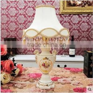 Gold Outline Home Goods Ceramic Vase Table Lamp in Bedroom thumbnail-2
