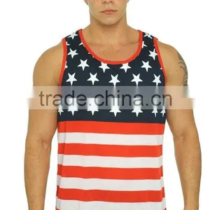Men's Custom Printing Service Vest Stars & Stripes American Flag Tank Top Shirt thumbnail-2