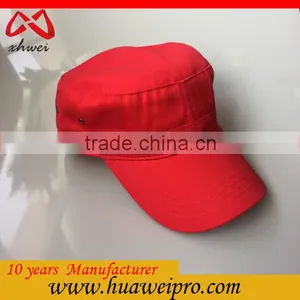 Good Quality 3D Embroidery 100% Cotton Twill Military Cap for Army Blue 3 Panel Military Hat thumbnail-5
