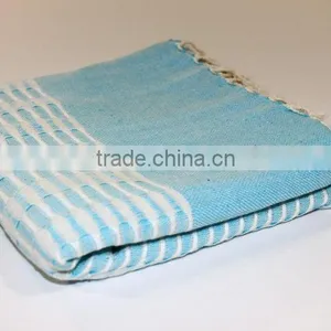 Top Quanlity 70*180cm Customaize Color 100 Cotton Beach Towel Fouta thumbnail-1