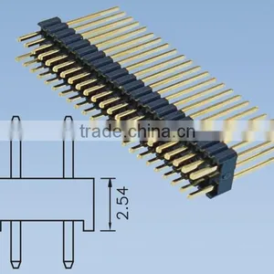 1.27mm*2.54mm Straight Pin Connector Pitch: 1.27 mm Double Row Single Body H=2.54 W=5.0 thumbnail-1