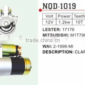 Auto Starter Motor For Clark Lift Lester 17176 Mitsubishi M1T79681 M1T79781 Wai 2-1996-MI thumbnail-1