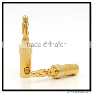 China Produce 24K Gold Plated Banana Plug Speaker Plug thumbnail-1