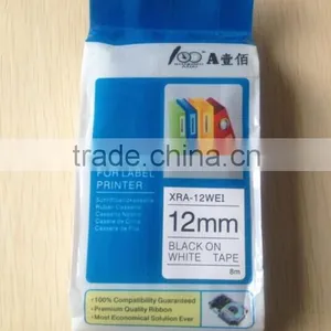 XR-12WE1 Black on White 12mm for Compatible Casio EZ Label Printer Tape thumbnail-2