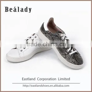 OEM/ODM 2016 Slip on Printed Snake Leather Sport Sneakers School Women Shoes thumbnail-5