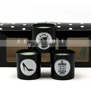 Unique Scented Candle Matte Black Glass Jars thumbnail-4