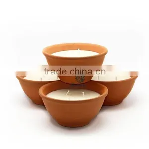 Handmade Classical Ceramic Bowl Double Glass Jar Candle thumbnail-2