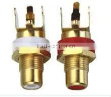 Rca Chasis Brass Material Gold Plating Rohs Comliant thumbnail-1