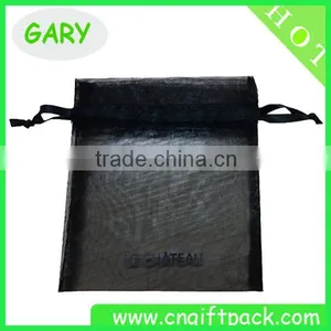 Wholesales Organza Bag Black Colour Accept Custom Logo thumbnail-1