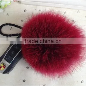 2016 Fashion Colorful Fox Fur Pom Pom Keychain thumbnail-5