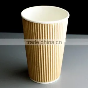 Biodegradable Ripple Paper Coffee Cup thumbnail-1