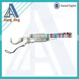 Short PU Leather Lanyard and Strap With Colorful Rhinestone thumbnail-3