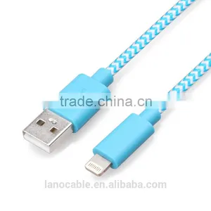 Fashionable Custom MFi Nylon Braided 8pin Data Cable for I6s thumbnail-6