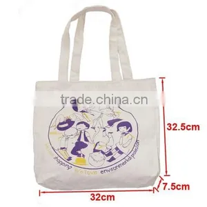 Reusable 100% Cotton Shopping Bag Customers' Design Printing Acceptable China Cheap Shoulder Bags thumbnail-2
