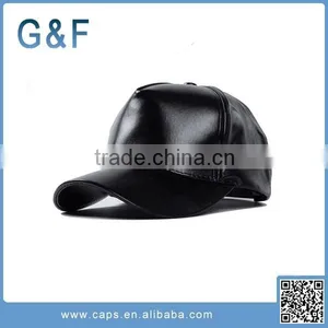 Cheap Promotional 6 Panel Leather Baseball Cap Without Logo thumbnail-1