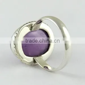 Fabulous Purple Amethyst 925 Sterling Silver Ring, Indian Silver Jewelry, Online Silver Jewelry thumbnail-5