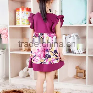 Latest Fashion Baby One Piece Cotton Frocks Designs Kids Summer Printed Girl Dress thumbnail-1