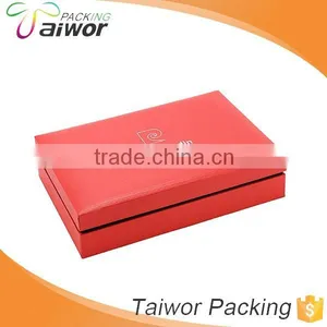Luxury Bespoke Red Leather Paper Flocked PVC Tray Christmas Cosmetic Gift Box thumbnail-2