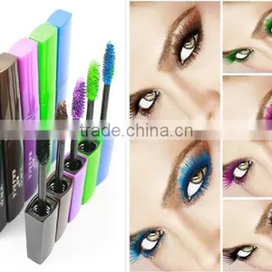 High Quality Yorom Waterproof Color Mascara in Plastic Tube Hair Color Mascara Black Brown Purple Green Blue thumbnail-1