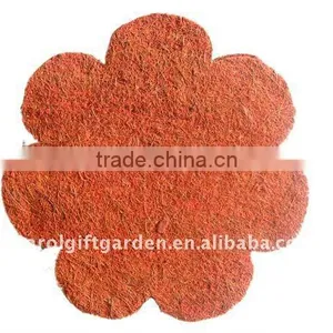 Flower Shape Red Coco Coir Disc - 14.5"/ 37 cm thumbnail-1