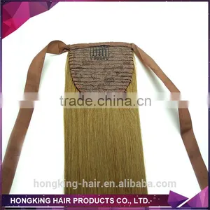 100% Human Hair Ponytail Claw Clip Ponytail Human Hair Extension thumbnail-2
