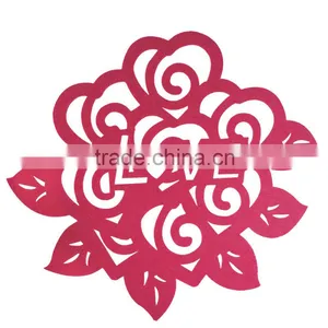 Walmart Wholesale Table Mat Non-Woven Fabric Love Heart Mat For Valentine'S Day thumbnail-2