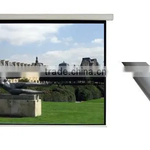 60-200'' Motorized Projection Screen for Home Business Presentation Aluminum Frame PVC Material thumbnail-2