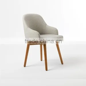 DC-4095 Fabric and Solid Wood Leg Dining Chair thumbnail-1