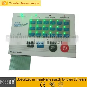 OEM Professional Embossed Membrane Push Button Switch With Leds thumbnail-1