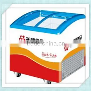 235L Curved Double Door Ice Cream Showcase Freezer thumbnail-3