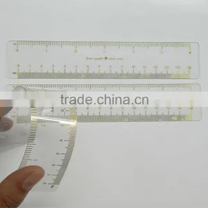 OEM Factory - Gold Stamping Print Logo Rulers, Flexible Pvc Ruler, Custom Soft Ruler, Clear Plastic Ruler thumbnail-1