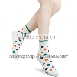 Custom Socks Lady Socks Lady With Polka Dot thumbnail-1