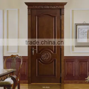 Carving Pattern Interior Solid Wooden Door thumbnail-2