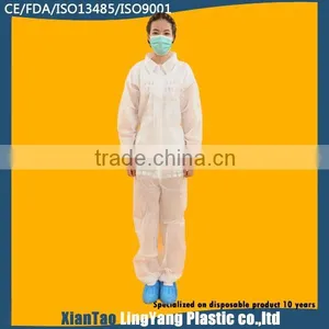 2015 Cheap WHITE Disposable Mechanic Coveralls for Men thumbnail-2