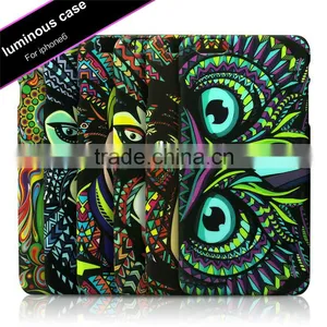 For Iphone 6 Plus 4.7" 5.5" Animal Carton Luminous Case Fluorescent Glow Cover thumbnail-1