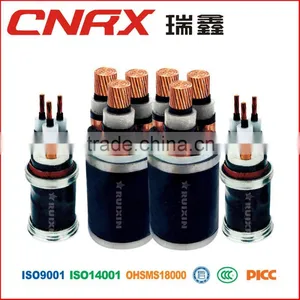 Made in China Yueqing Ruixin Group 0.6/1 kv Cu / AI Conductor XLPE Insulated PVC / PE Sheath 2 Core Power Cable thumbnail-1