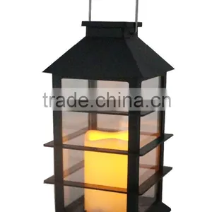 Made in China Wholesale Cheap Led Light Plastic Solar Lantern With Metal Handle for Outdoor Decoration thumbnail-5