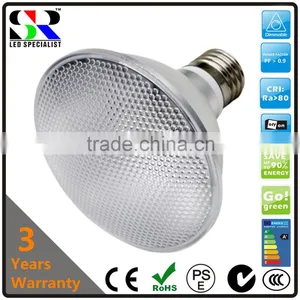Par30 E26 E27 Wide Angle Frosted Diffused Milky pc Cover Waterproof IP65 Led Dimmable Par30 Spot Bulb Light thumbnail-1