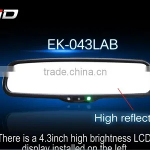 Bluetooth Rear View Mirror Built in Microphone Car Handsfree Kit Rear View Mirror Monitor thumbnail-2