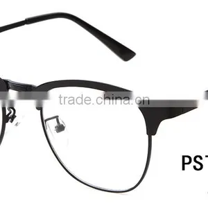 ADE WU Fashion Women Glasses Half Rim Stainless Steel Optical Frame Metal Eyeglasses Frame Clear Lens Glasses thumbnail-3